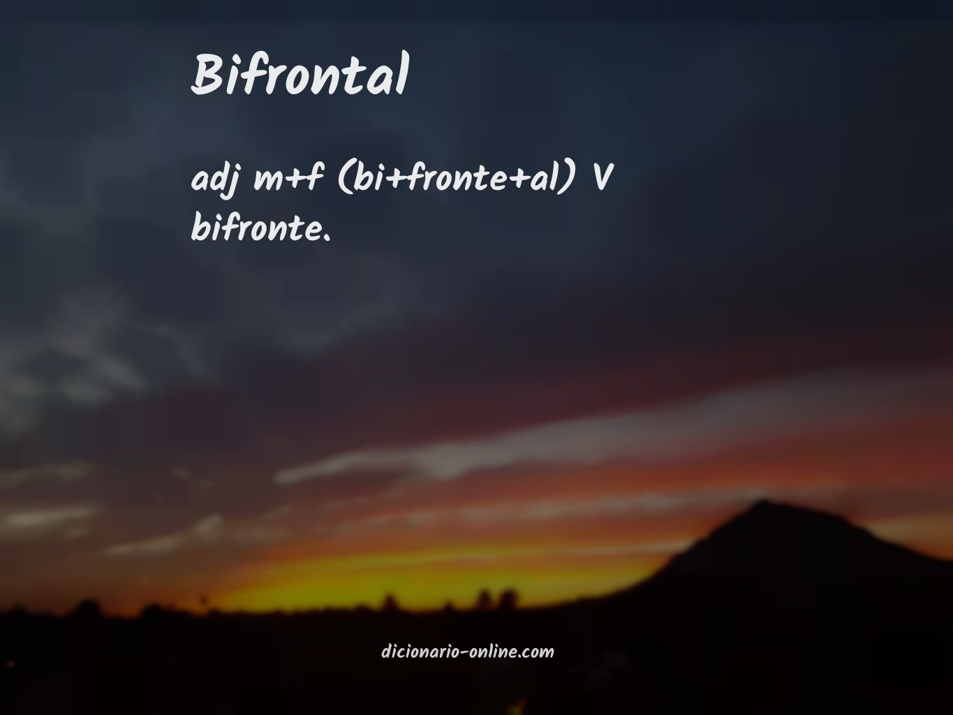 Significado de bifrontal