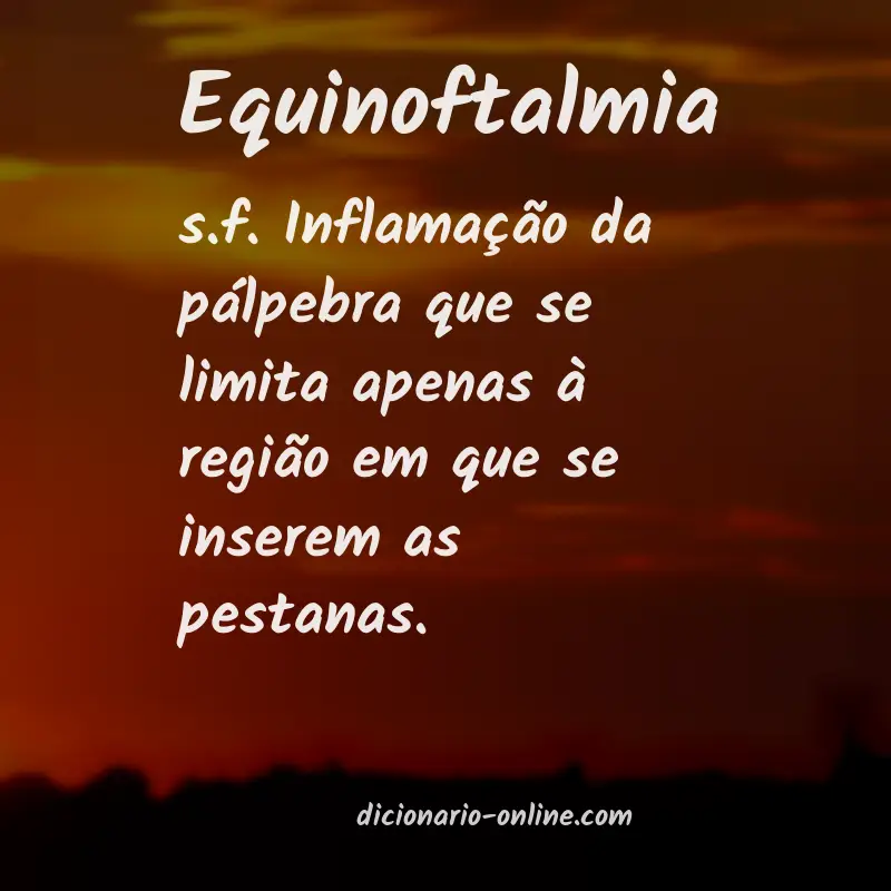 Significado de equinoftalmia