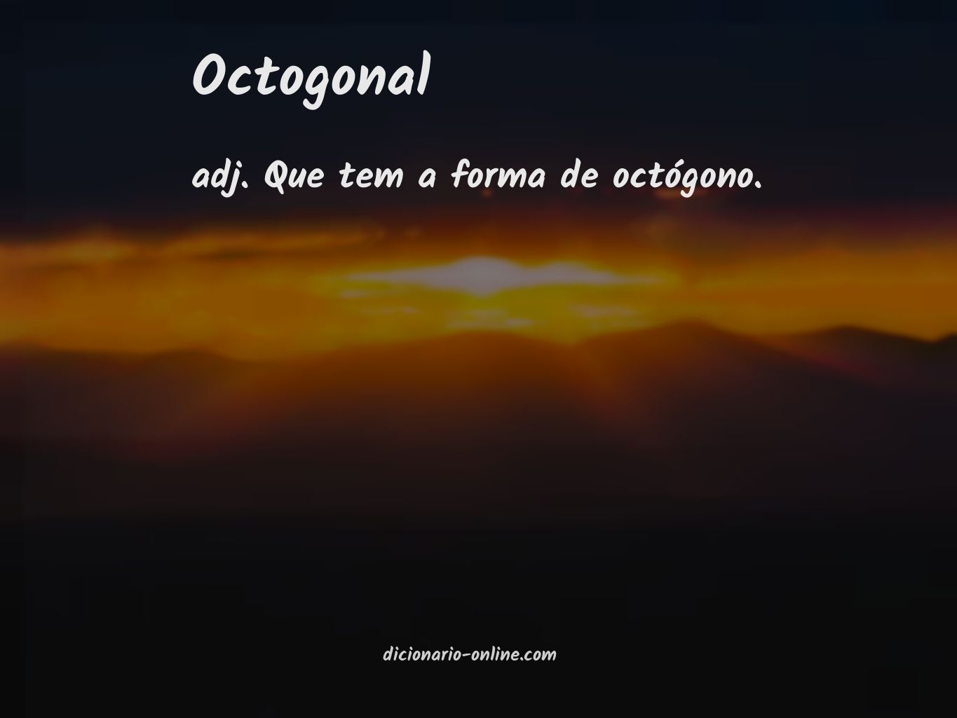 Significado de octogonal