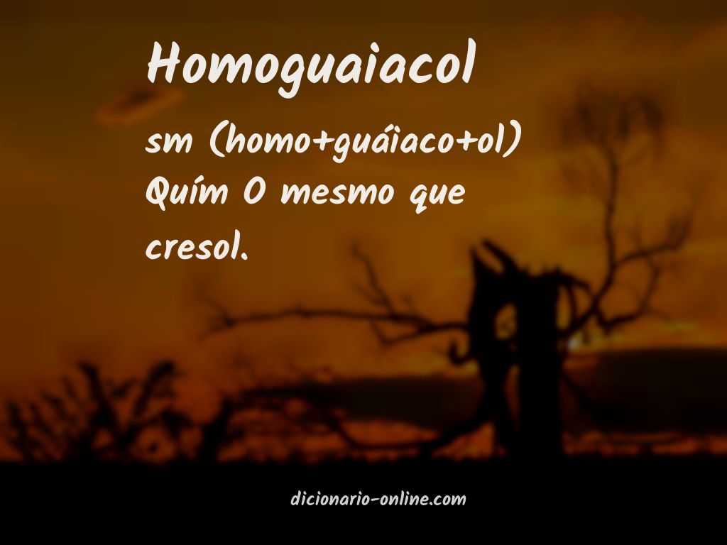 Significado de homoguaiacol