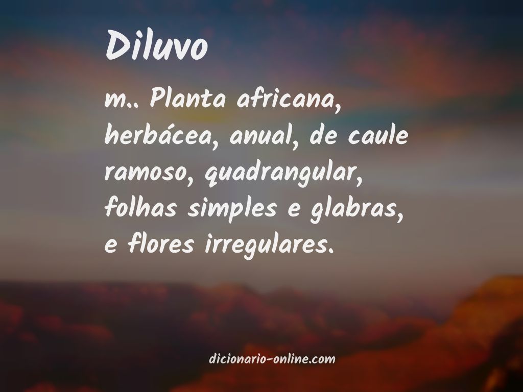 Significado de diluvo