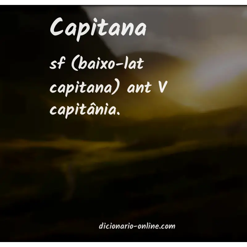 Significado de capitana