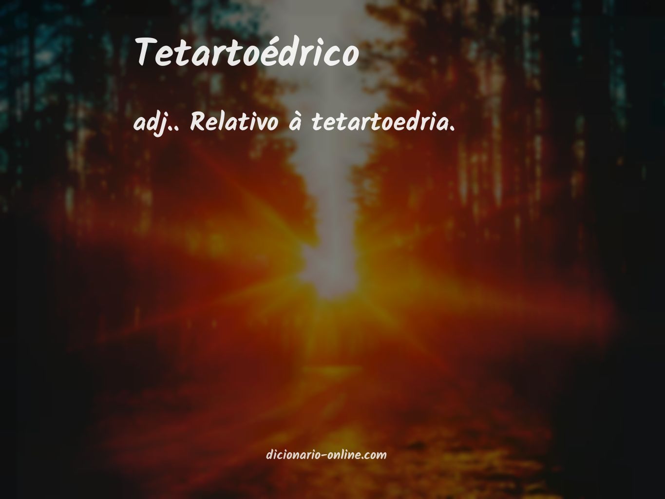 Significado de tetartoédrico