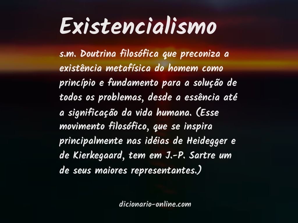 Significado de existencialismo
