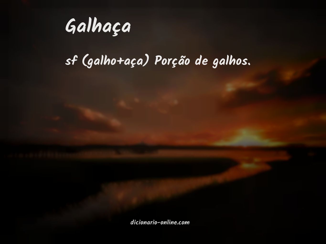 Significado de galhaça