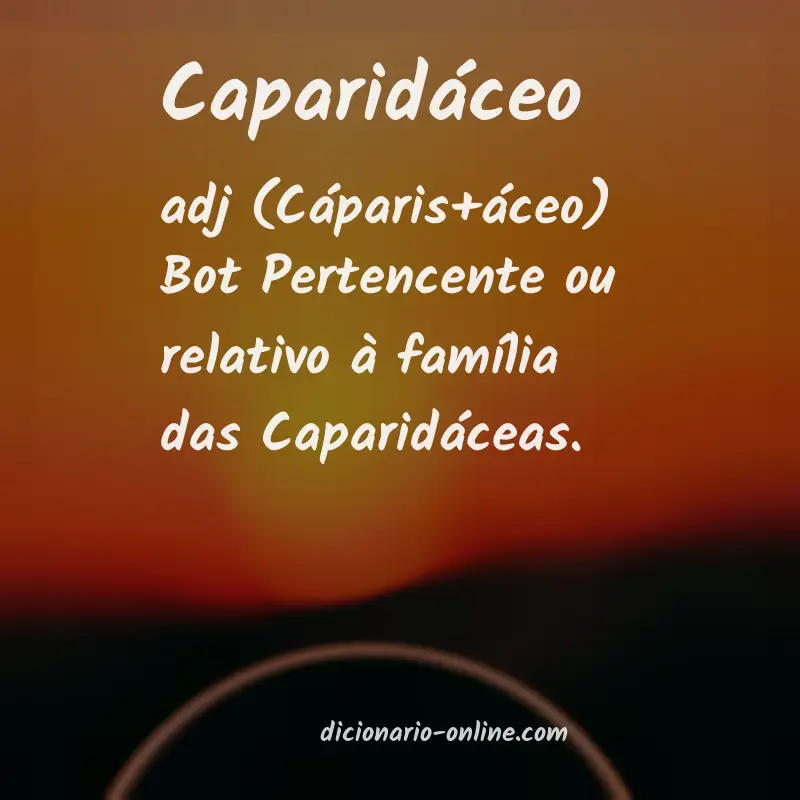 Significado de caparidáceo