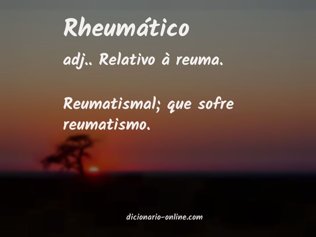 Significado de rheumático