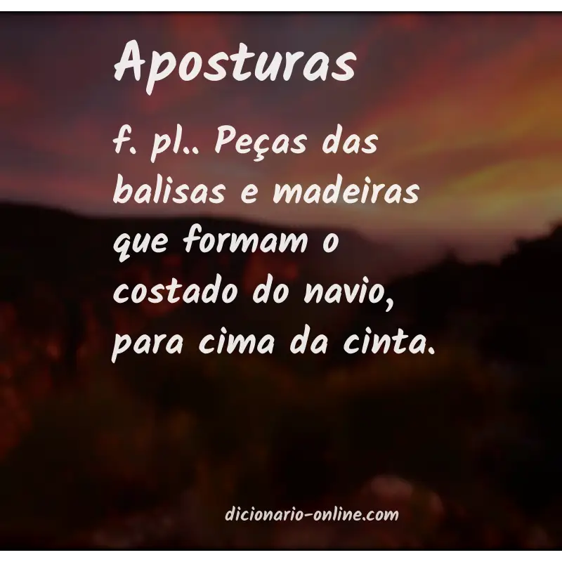 Significado de aposturas