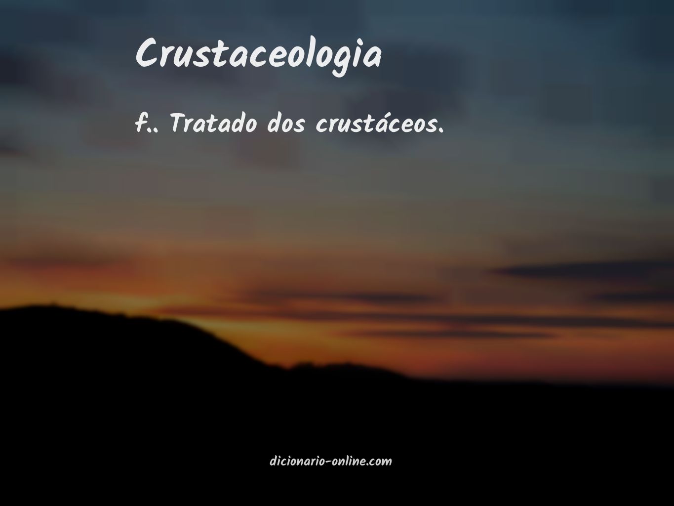 Significado de crustaceologia