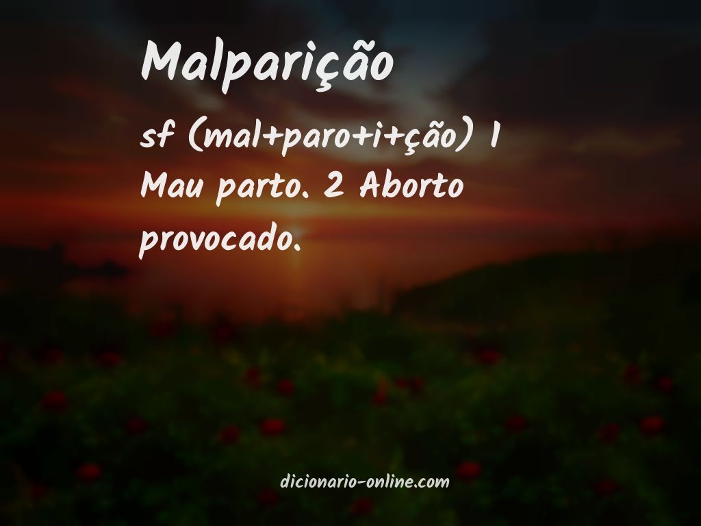 Significado de malparição