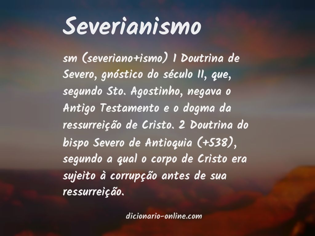 Significado de severianismo