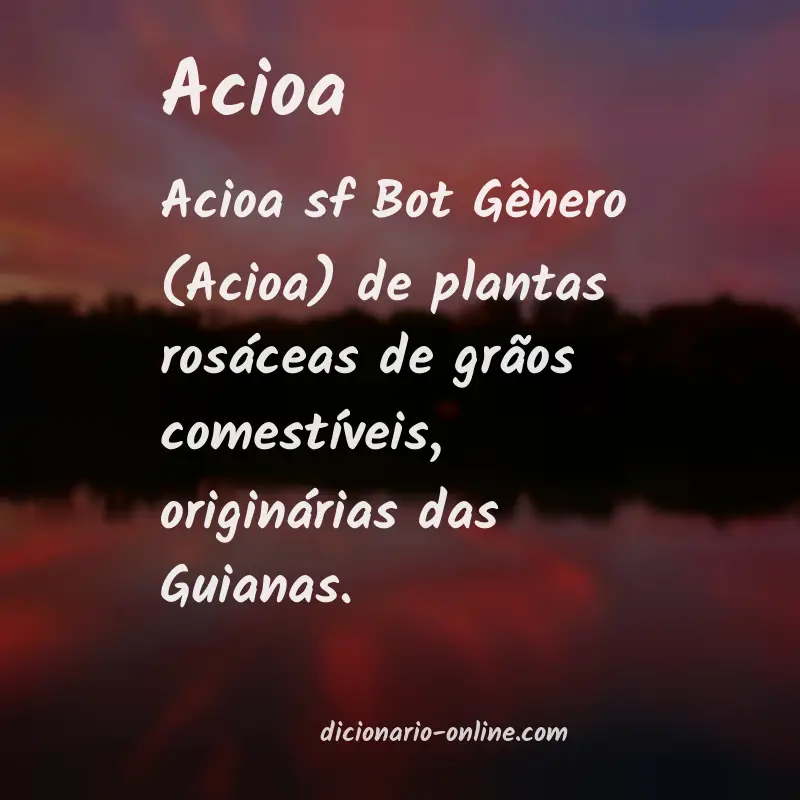 Significado de acioa