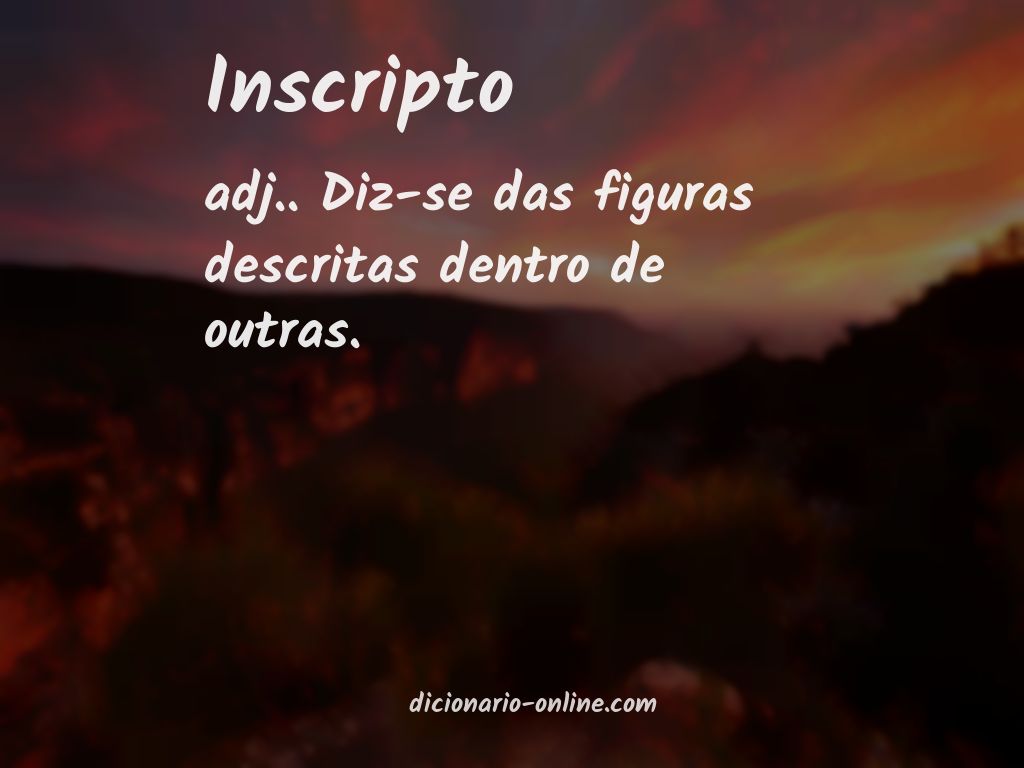 Significado de inscripto