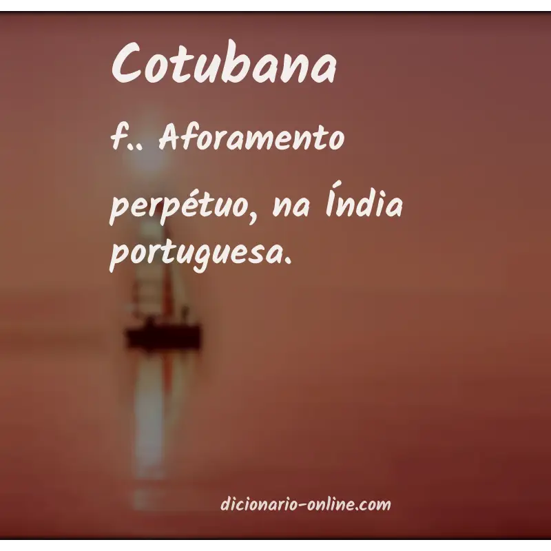 Significado de cotubana