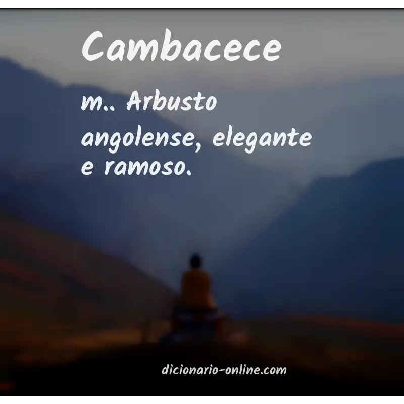 Significado de cambacece