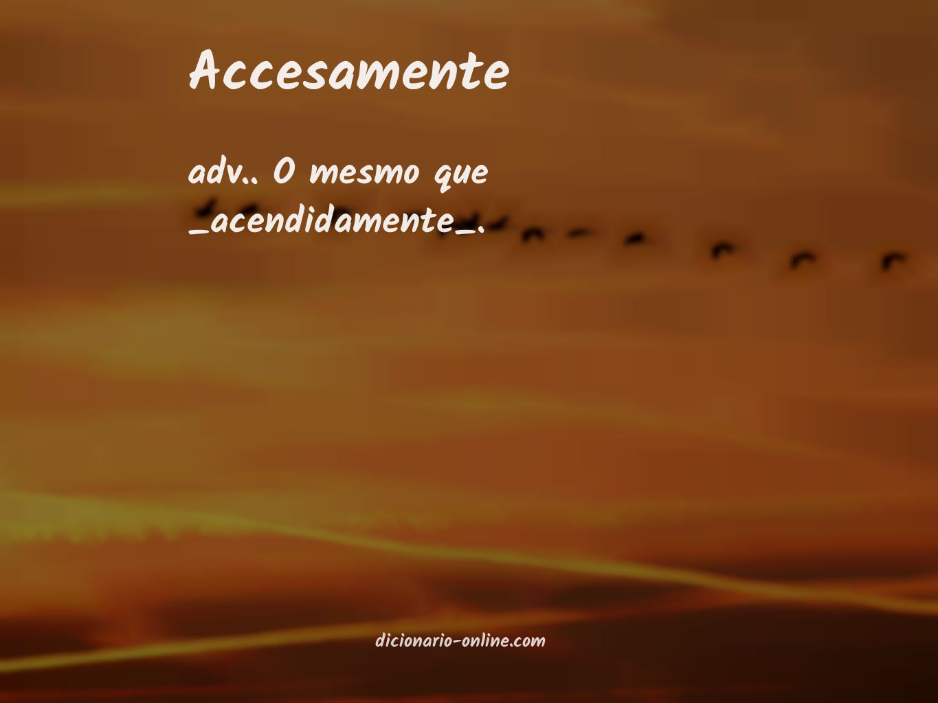 Significado de accesamente