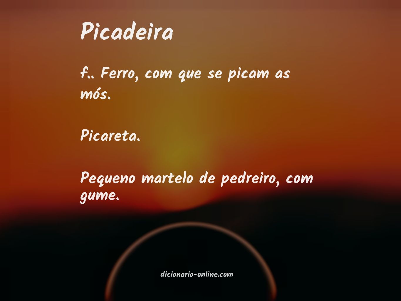 Significado de picadeira