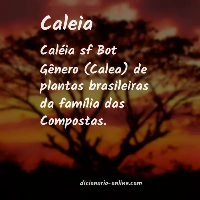 Significado de caleia