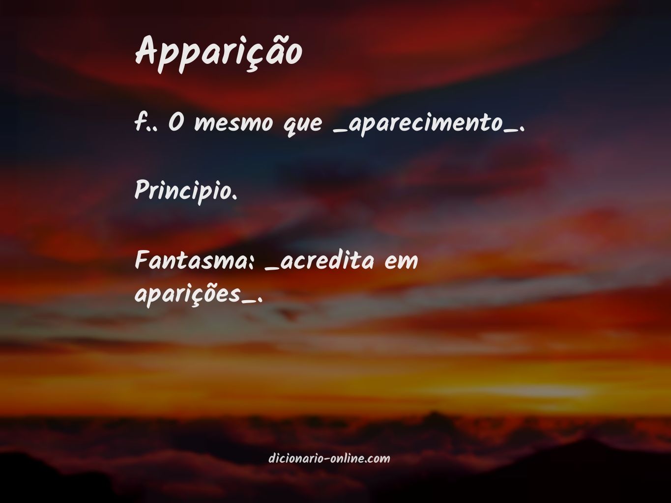 Significado de apparição