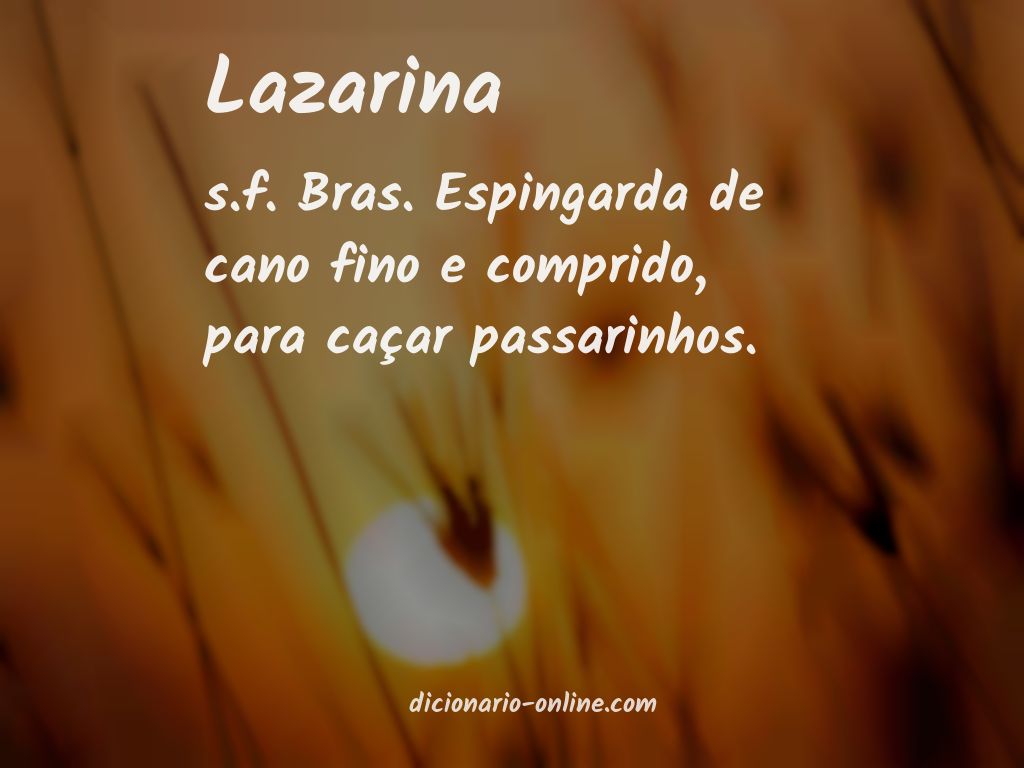 Significado de lazarina