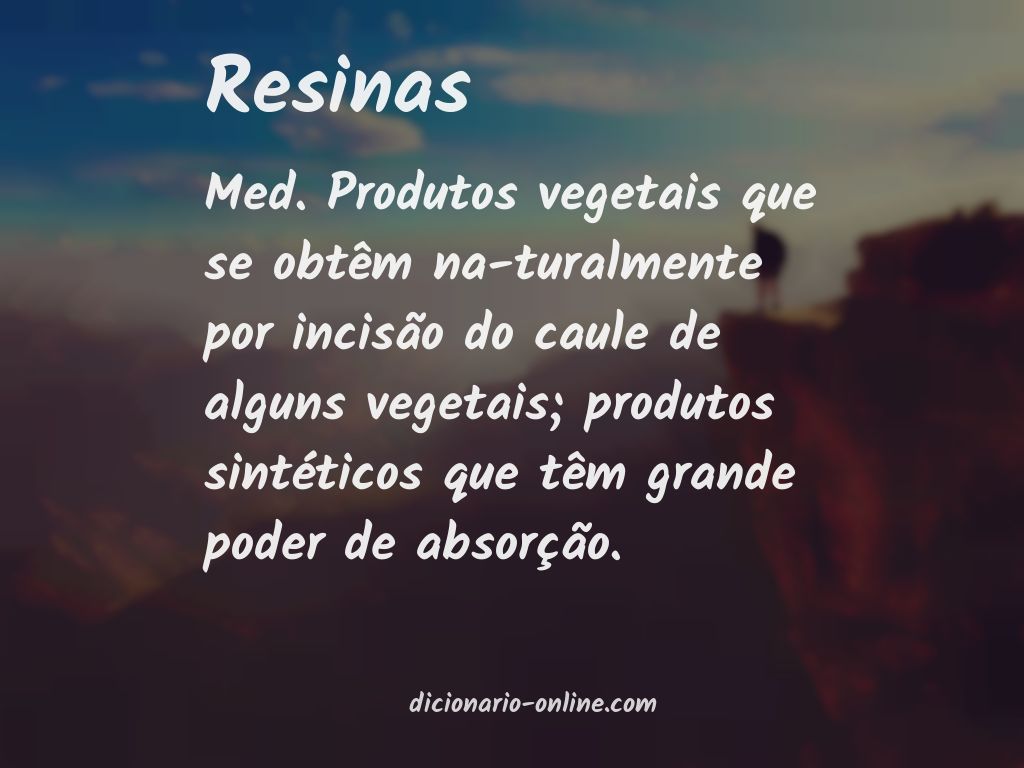 Significado de resinas