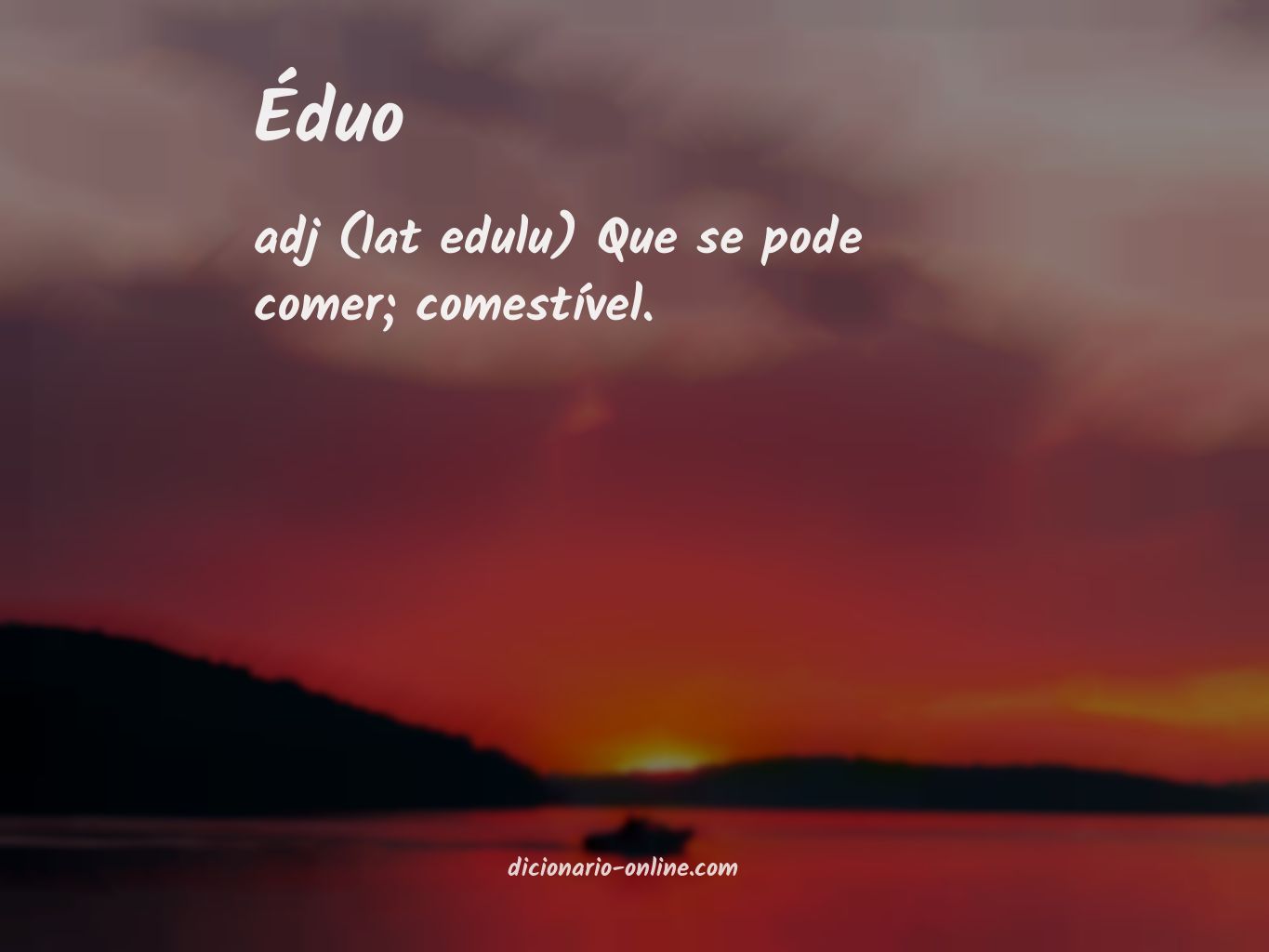 Significado de éduo