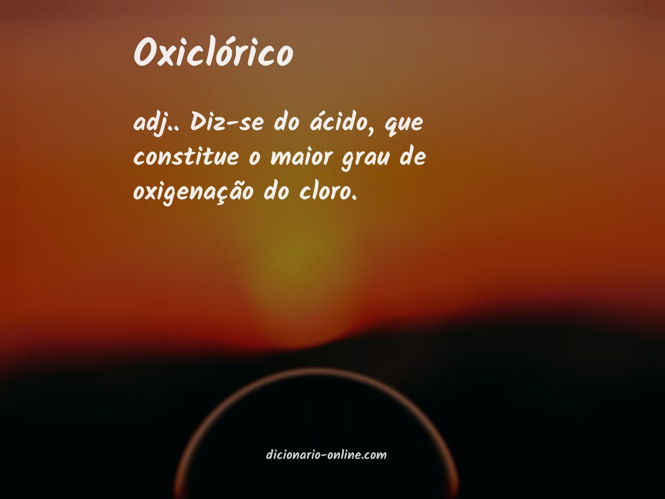 Significado de oxiclórico