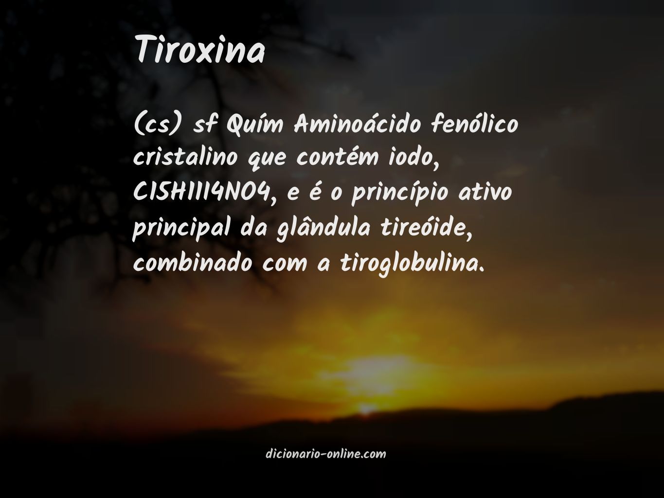Significado de tiroxina