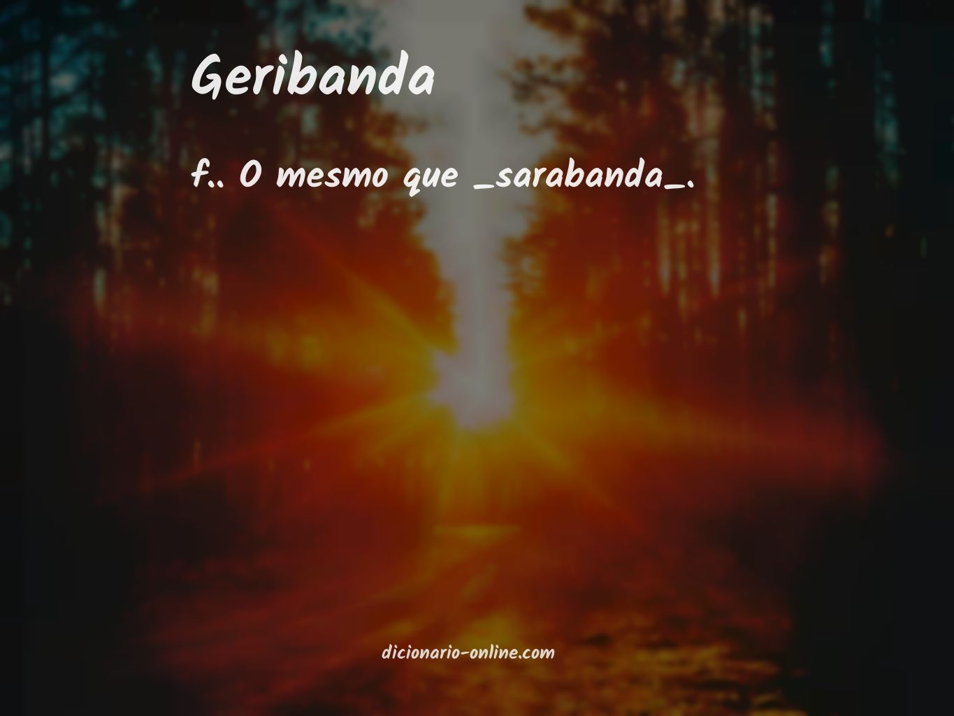 Significado de geribanda