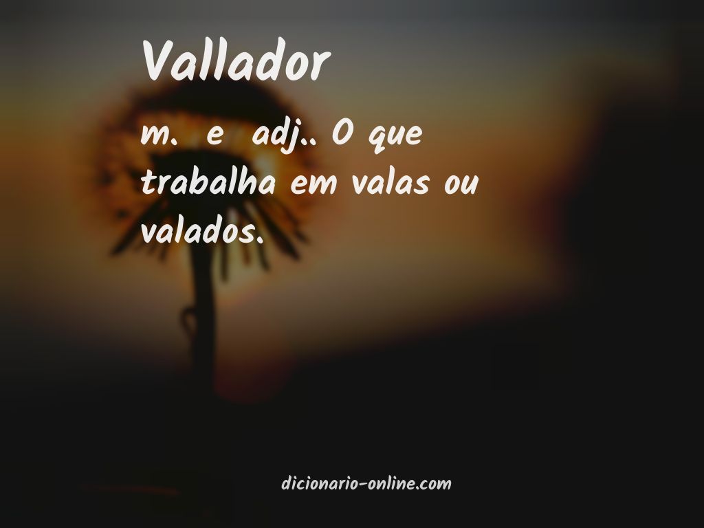 Significado de vallador