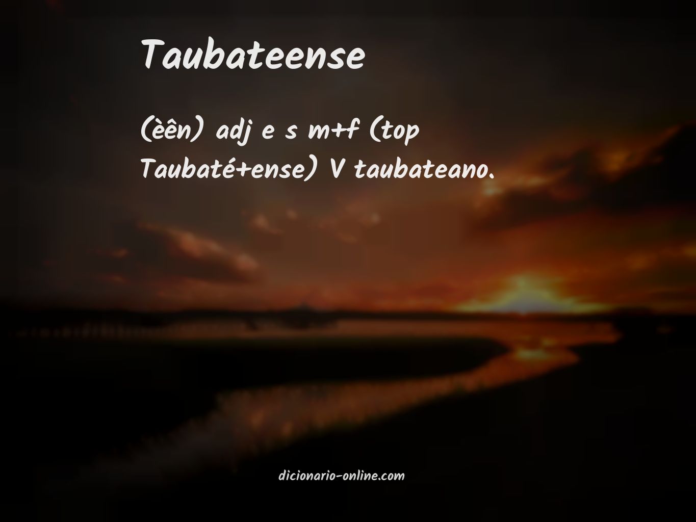 Significado de taubateense