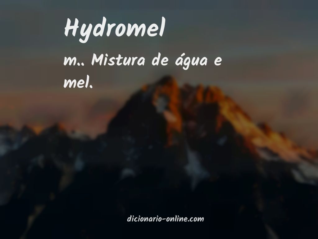 Significado de hydromel