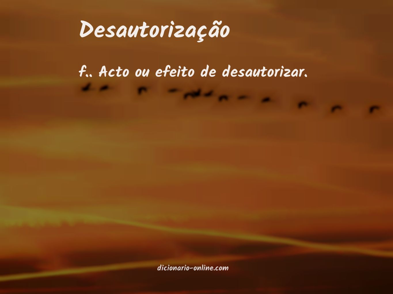 Significado de desautorização