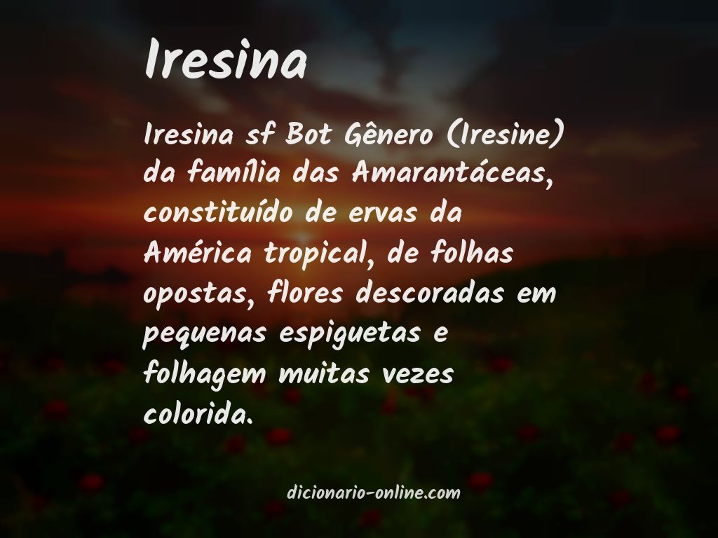 Significado de iresina