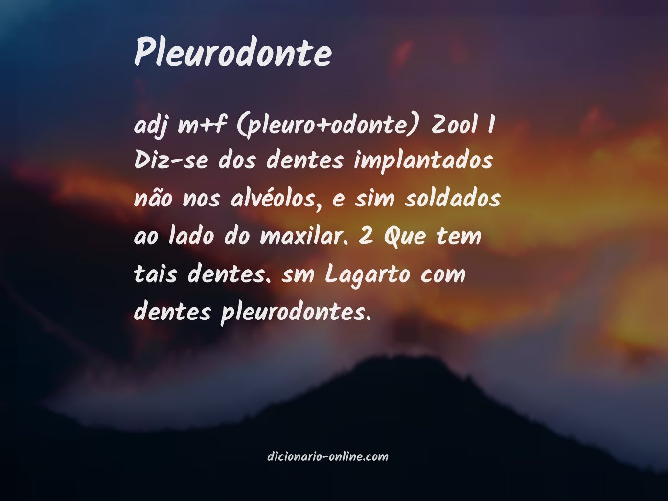 Significado de pleurodonte