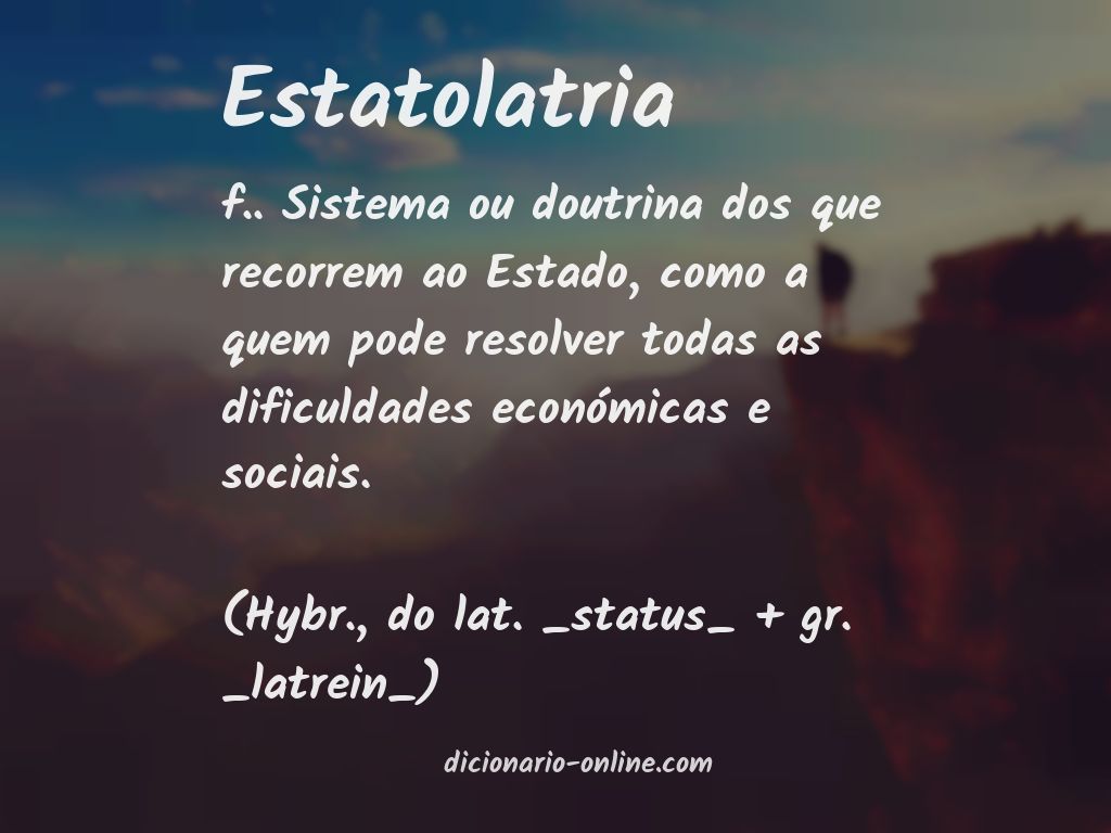 Significado de estatolatria