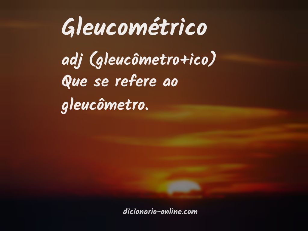 Significado de gleucométrico