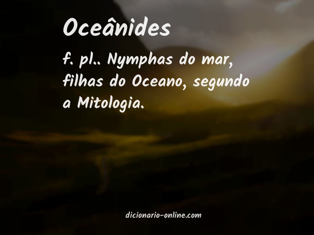 Significado de oceânides