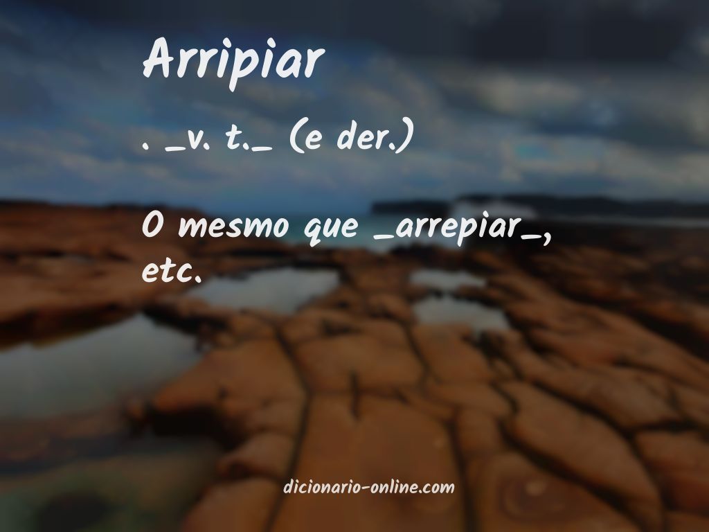 Significado de arripiar