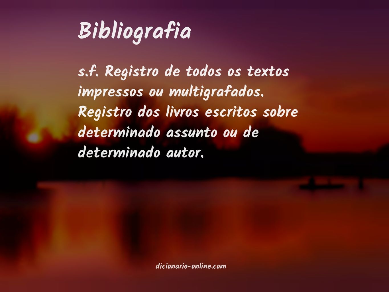 Significado de bibliografia