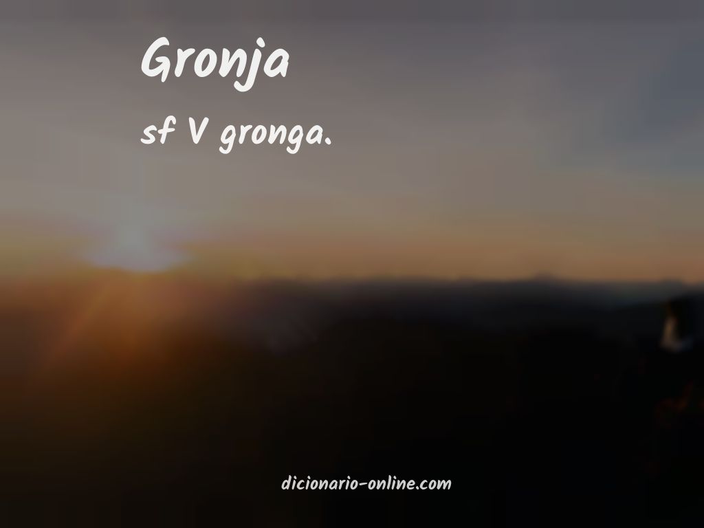 Significado de gronja