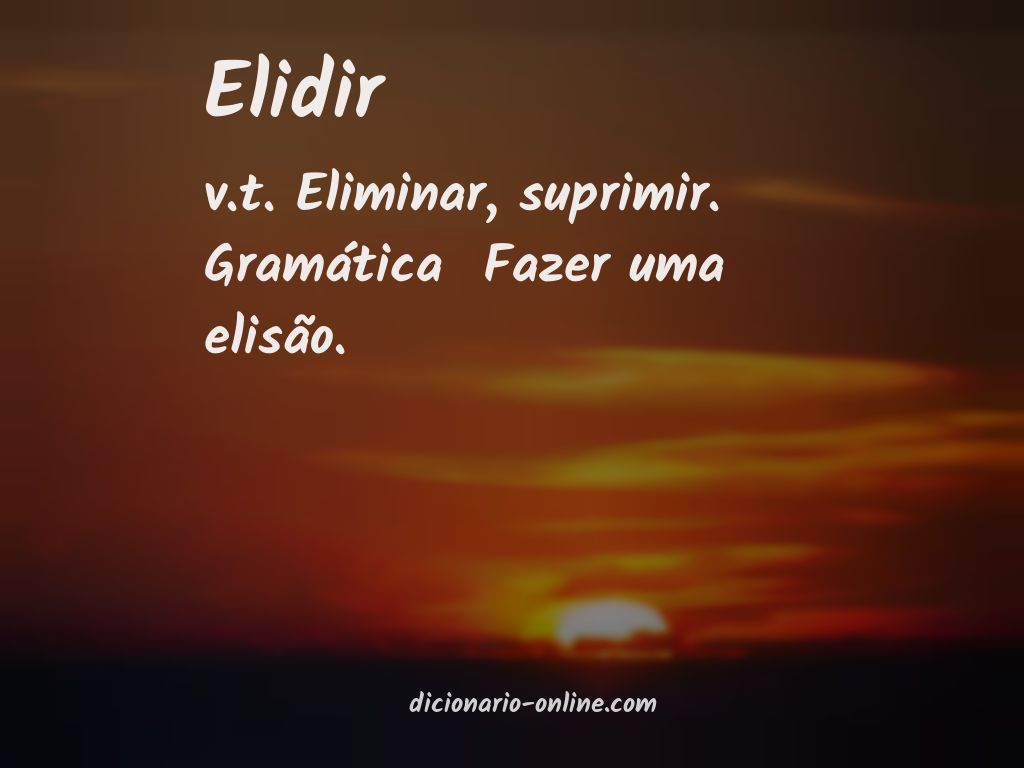 Significado de elidir