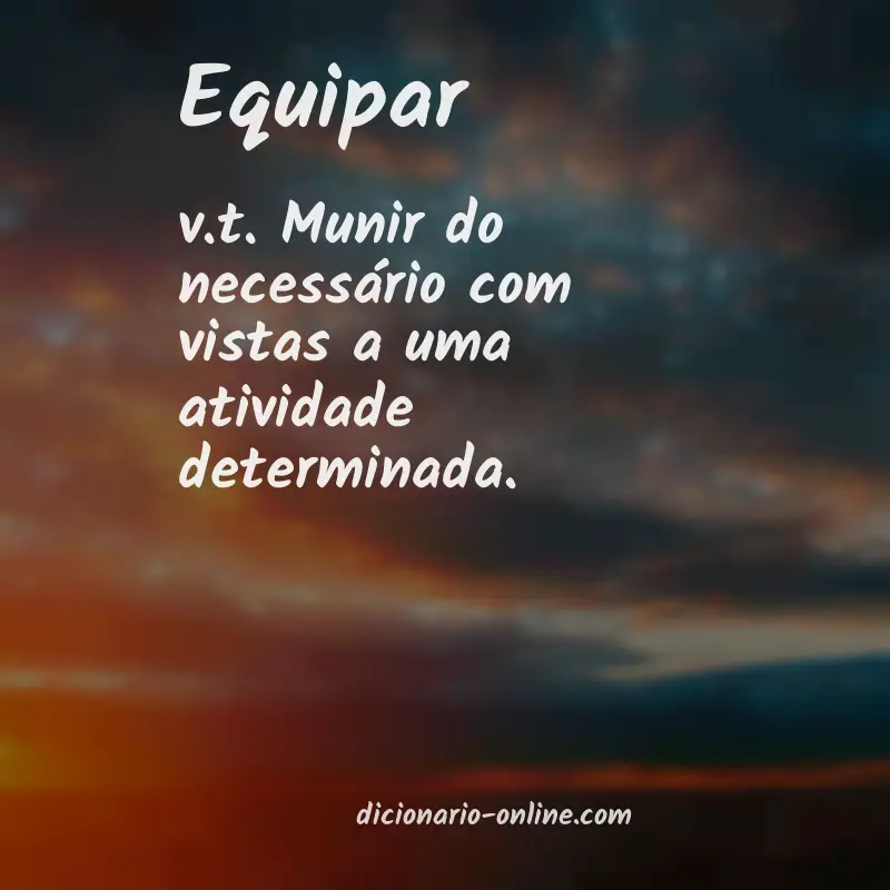 Significado de equipar