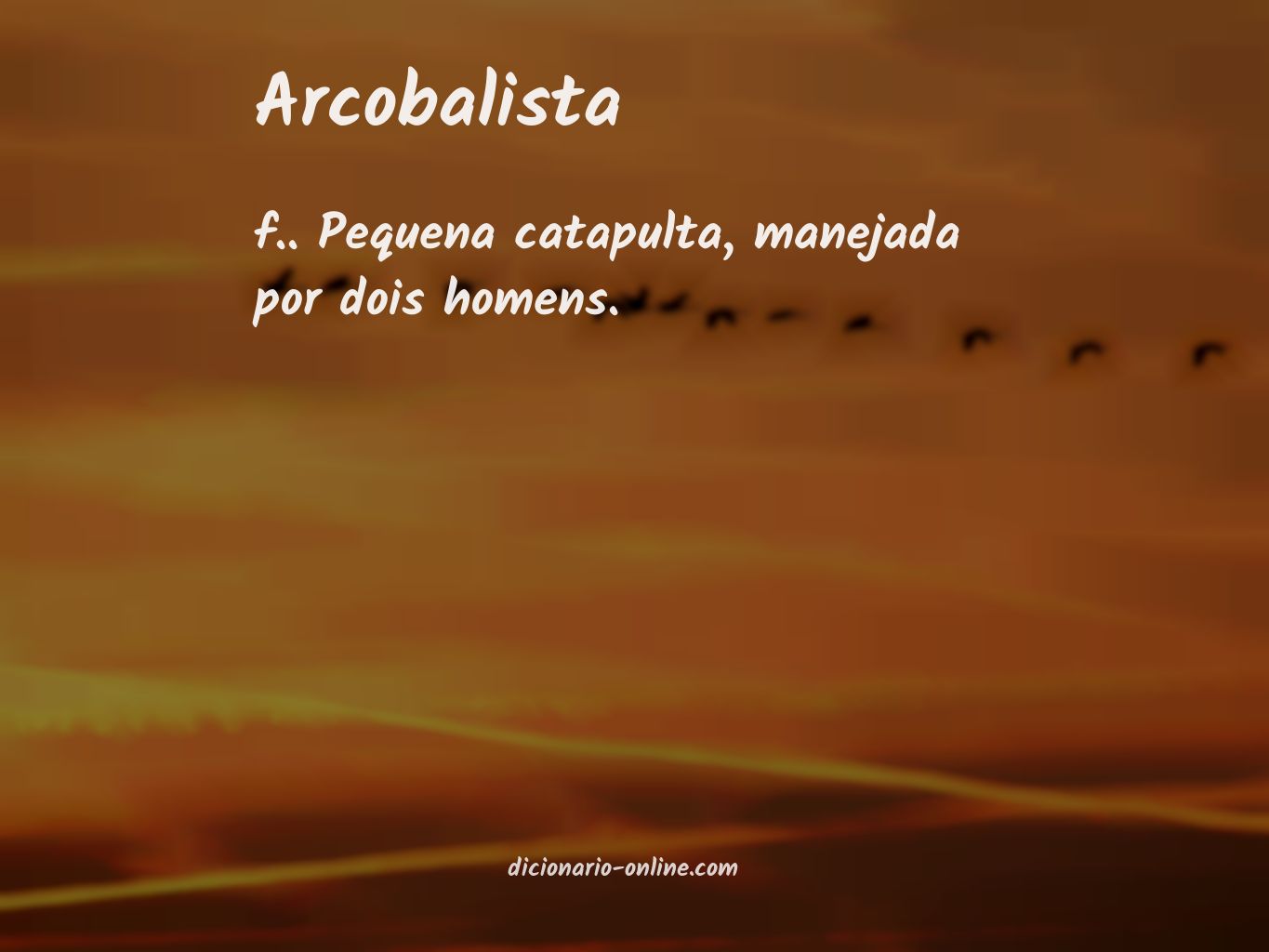 Significado de arcobalista