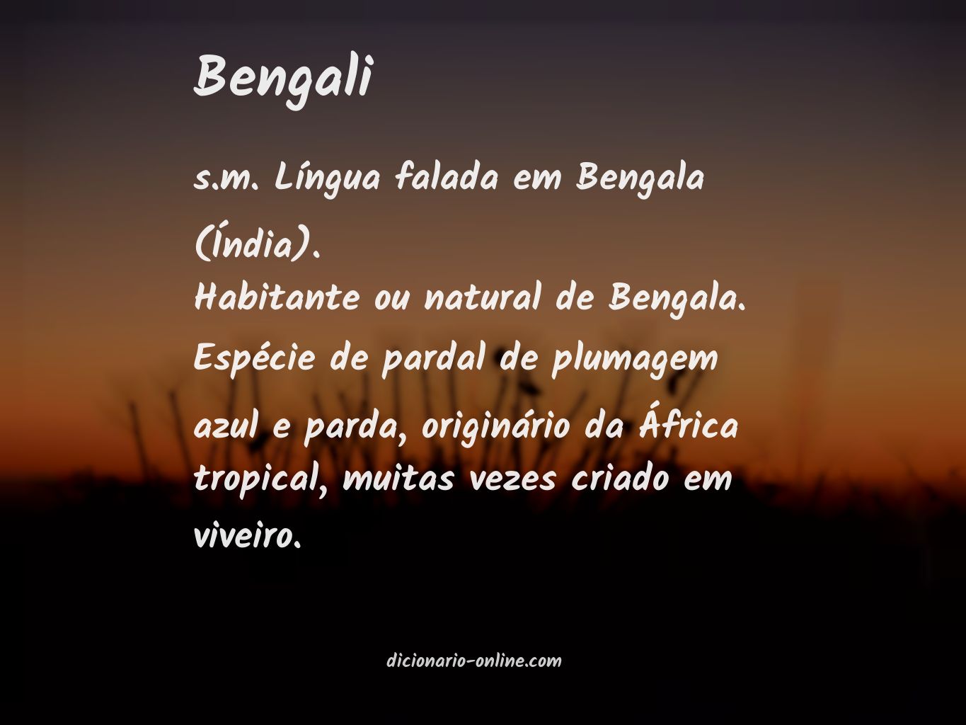 Significado de bengali
