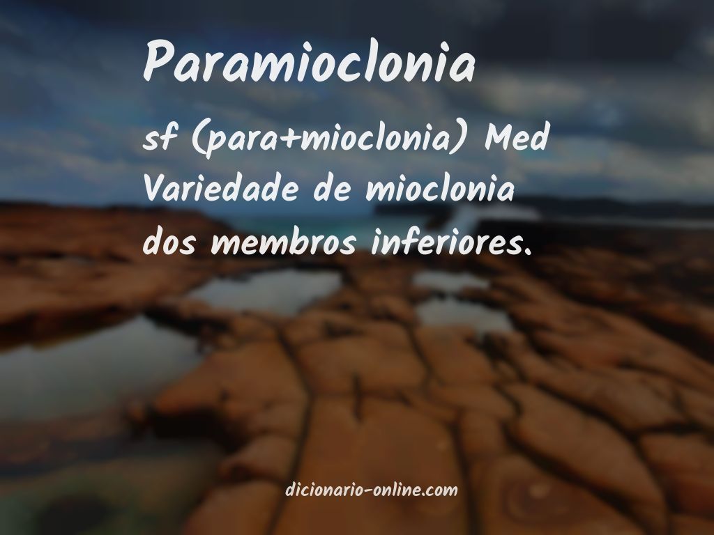 Significado de paramioclonia