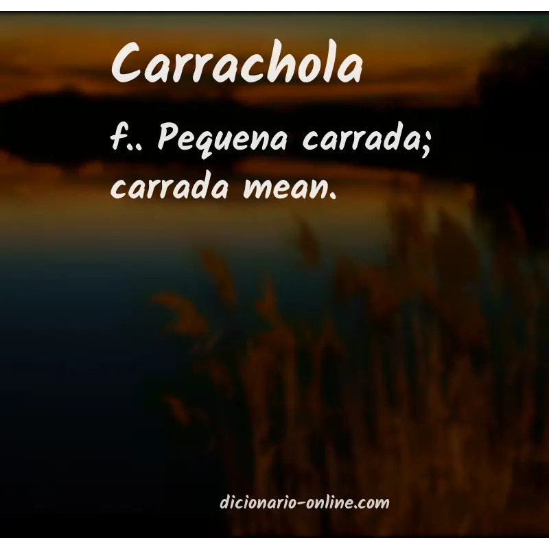 Significado de carrachola