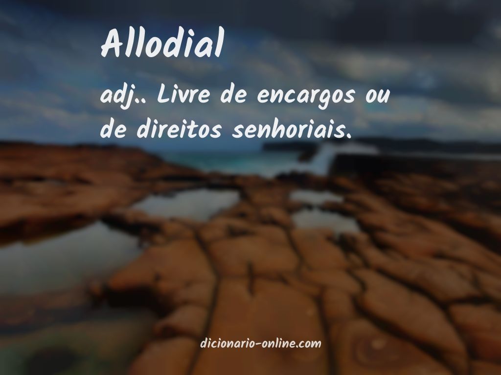 Significado de allodial