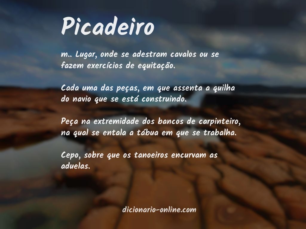 Significado de picadeiro