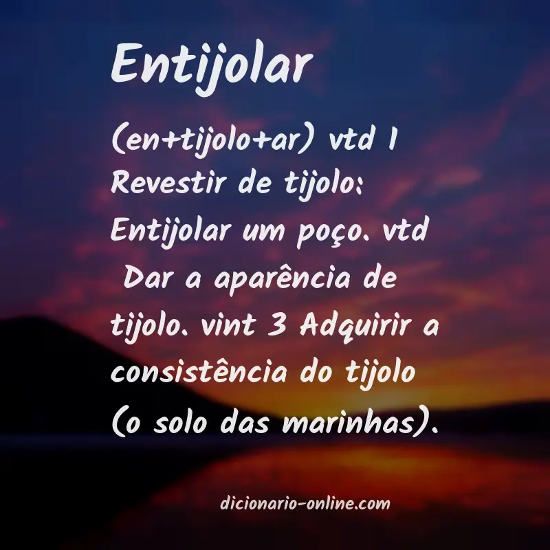 Significado de entijolar